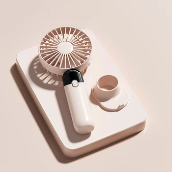 Hot Sale Custom Logo Mini Fan Summer Essentials Ultra Quiet Pocket Size 6 Wind Speed Portable Handheld Fan with Digital Display