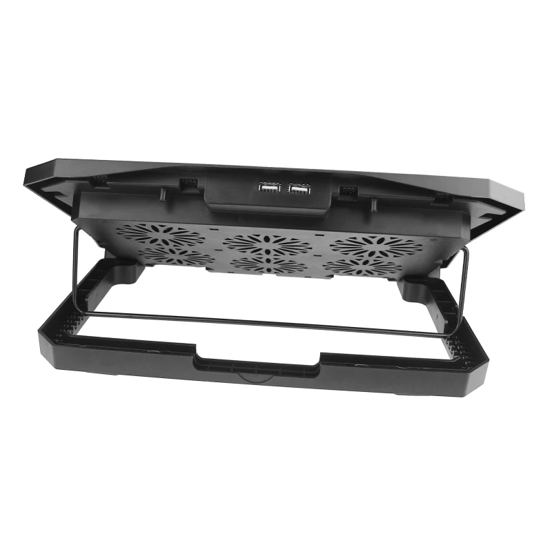 Prix de gros 2-en-1 Support réglable pour ordinateur portable Ventilateur de refroidissement Matériau ABS Vitesse du vent variable Affichage LCD de jeu Support de téléphone
