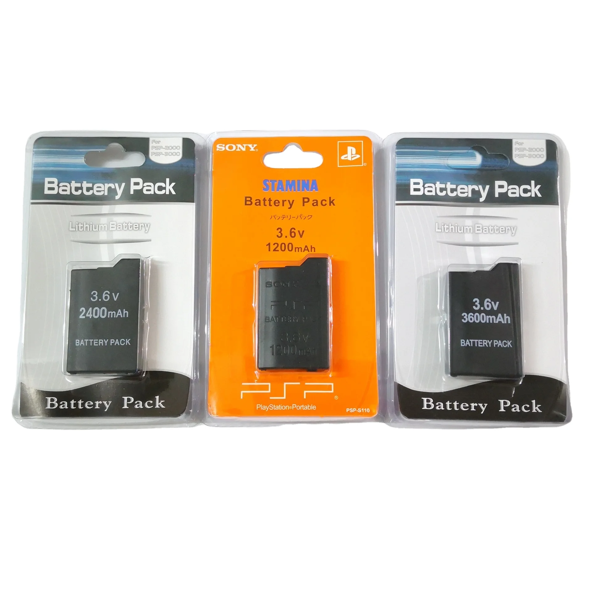 PSP 3000用交換バッテリー 1800mAh リチウム蓄電池 ブラック