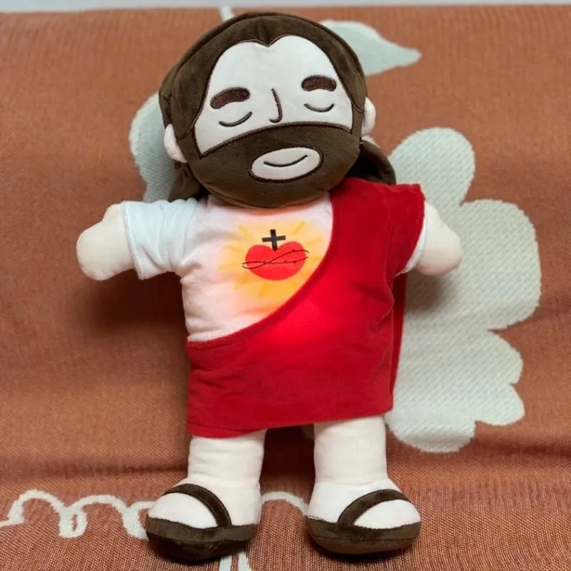 Jezus Ademend knuffeldier, 40 cm, Jezus, knuffeldier met ademend