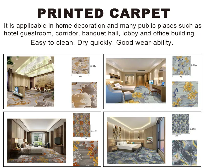 Wholesale Printed Large Design Banquet Hall Hospitality Room Luxury Hotel Carpet for Hotel Wall to Wall Carpet details