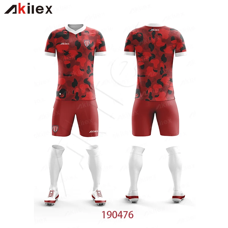Quick Dry Sublimation Soccer Jersey Uniform Self Manufacturer Soccer Kit