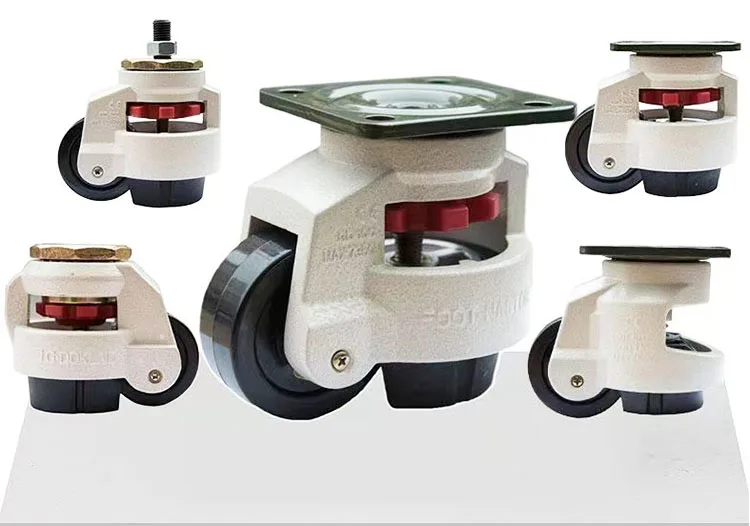 Gd40f gd60f gd80f gd100f gd150f high load heavy duty height adjustable retractable leveling caster wheels supplier