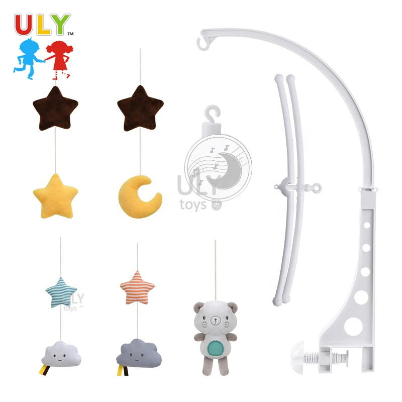 Мобиль для детской кровати 2021 музыкальные подвесные игрушки Плюшевые игрушки-животные Детский мобиль для детской кроватки