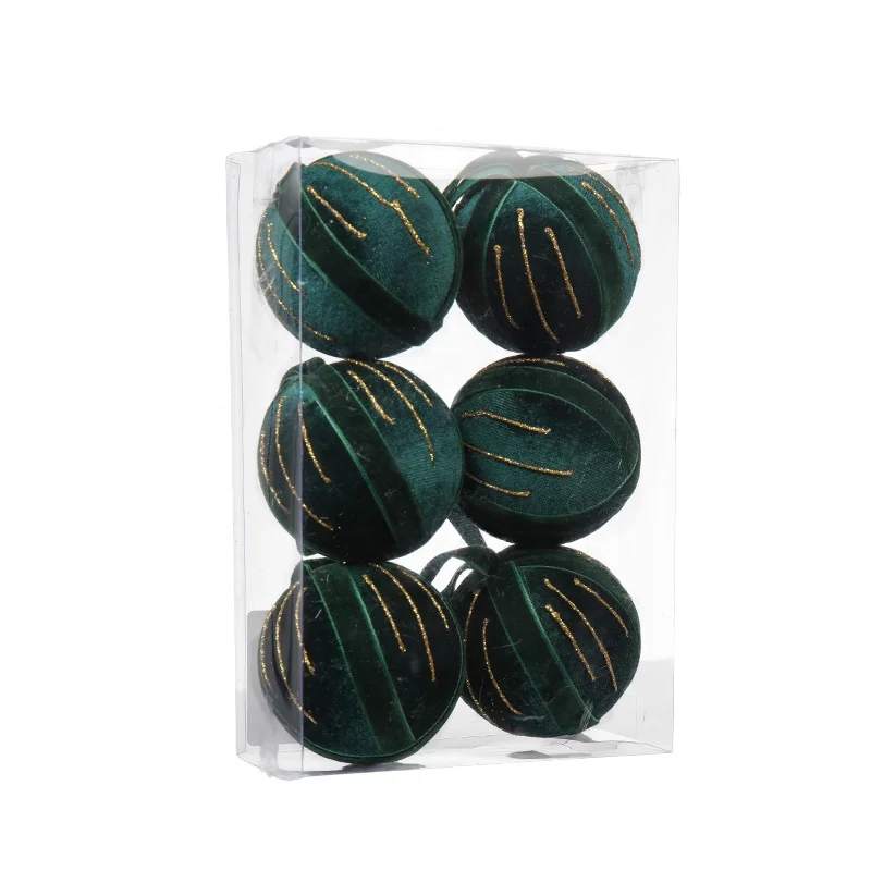 EAGLEGIFTS 2026 Green Christmas Festival Foam Balls Velvet Ornament 10cm 3 Pieces Customizable for Home Decoration