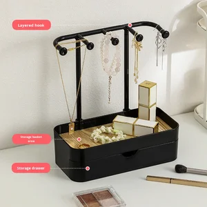 Double-Layer Jewelry Rack Exquisite Display for Storing Hand Necklace Earrings Hair Accessories Versatile for Toys Dinnerware