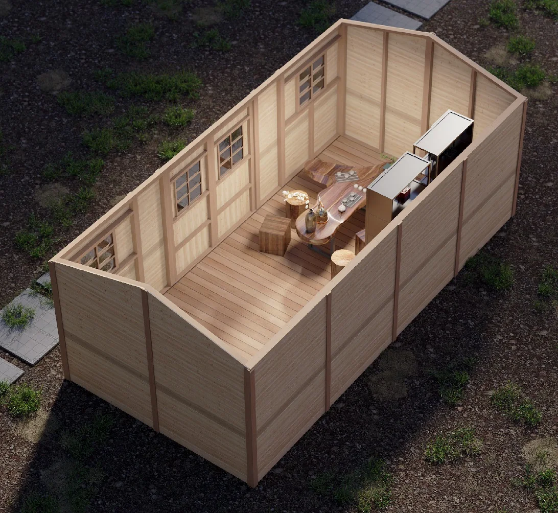 Modular Timber Storage 12ftx16ft Beautiful Prefab Wood Storage Sheds Log Wood Cabin House ...