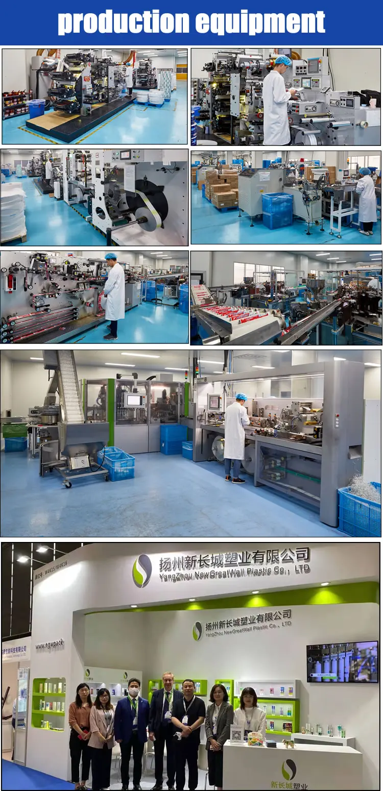 Custom Plastic Tube Aluminum Plastic Tube Flip Thread Cap Acrylic Cap With Pump Ball Shaker