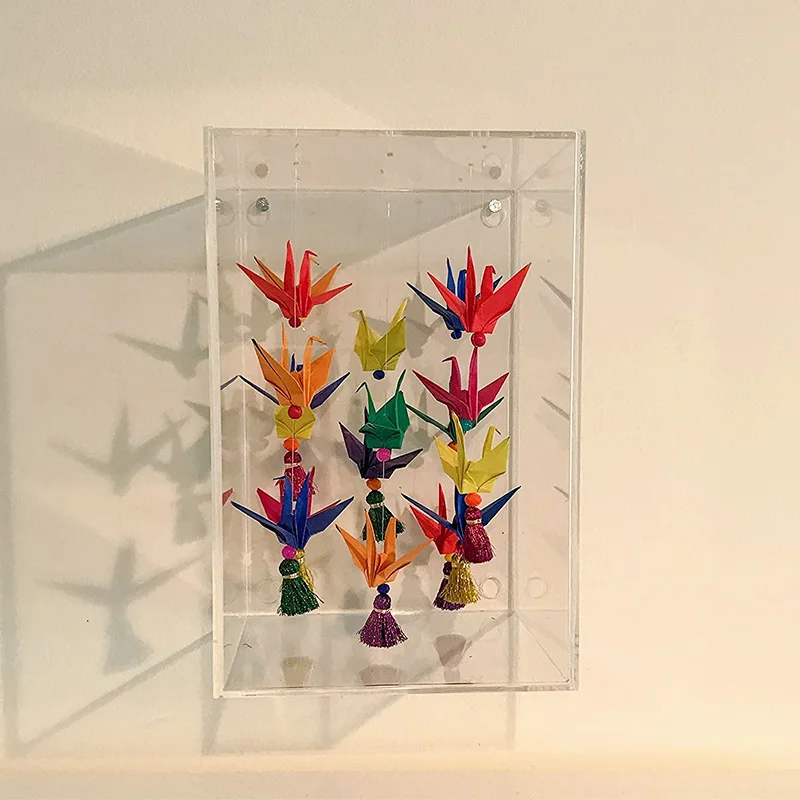 Wall Acrylic Display Box for Origami Cranes and Tassels | Eco-Friendly ...