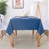 Lin uni, bleu marine, imperméable