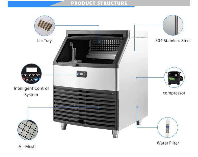 China Supplier Competitive Price Icemaker 50kg/24hours Home Ice Machine ...