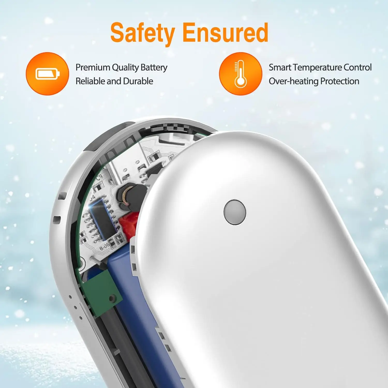 Portable Small Mini 5200mA Reusable Electric Pocket USB Rechargeable Hand Warmers With Power Bank