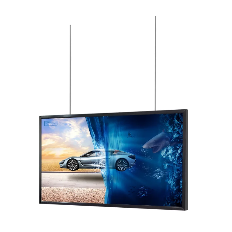 49 inch hanging LCD advertising machine support FHD/4K resolution 1000-3000 high brightness display Digital signage and display details