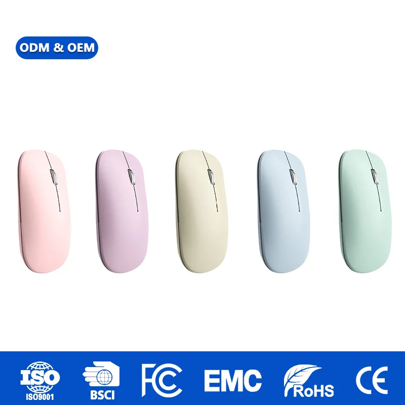 Portable Plug & Play Wireless Mouse 1200 DPI, 3-Button Mini Receiver 10M Range Custom Logo Available Factory