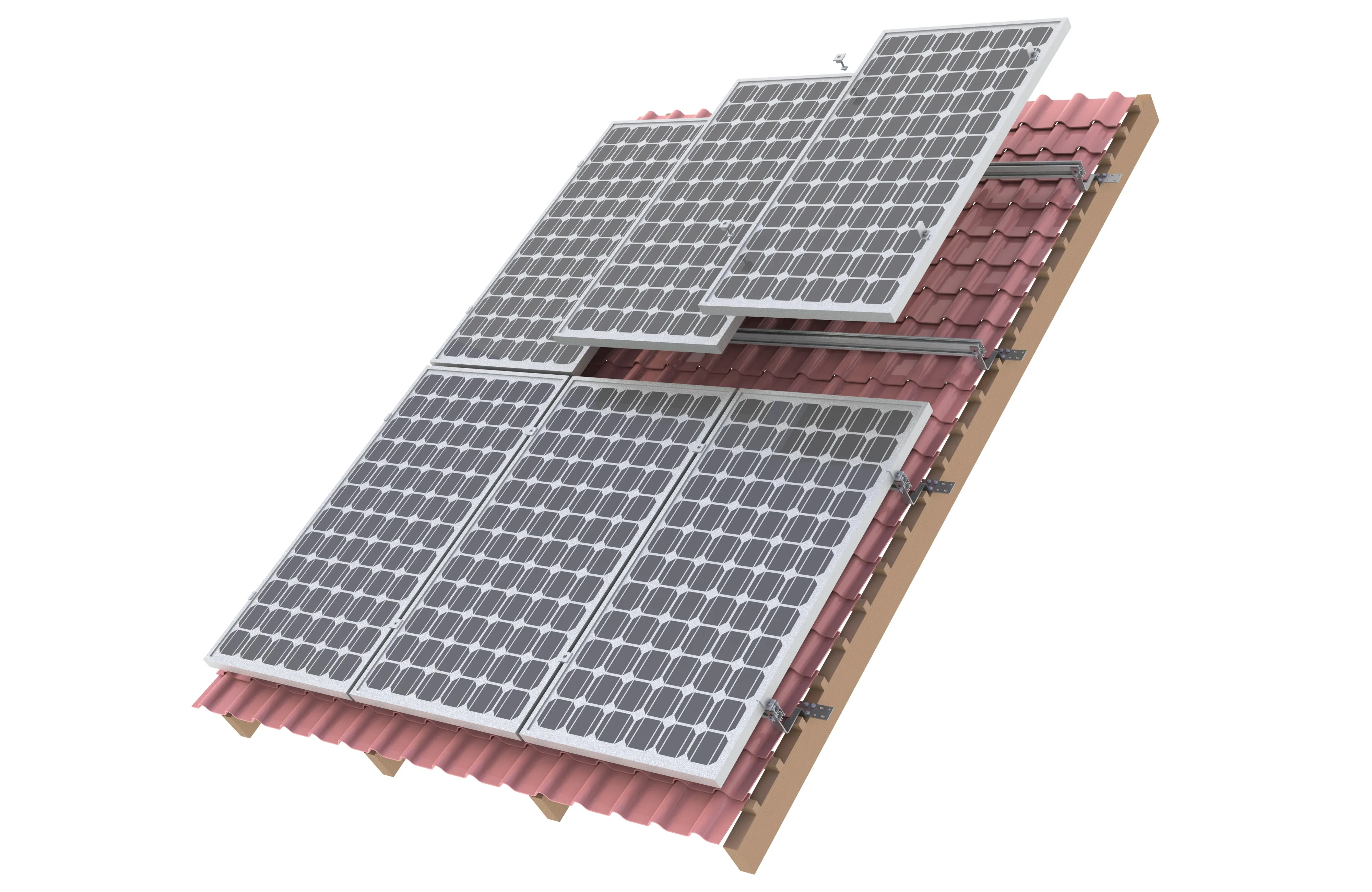 Наклон плоской крыши Солнечный монтажный зажим