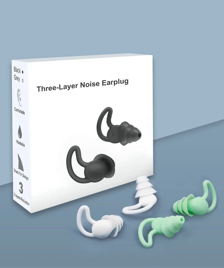 Custom Box Packaging Shark Fin Ear Plugs For Sleeping Noise Cancelling ...