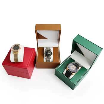 Men watch fashion inset pillow luxury boxes for watches jewelry gift box set Empty green watch box display