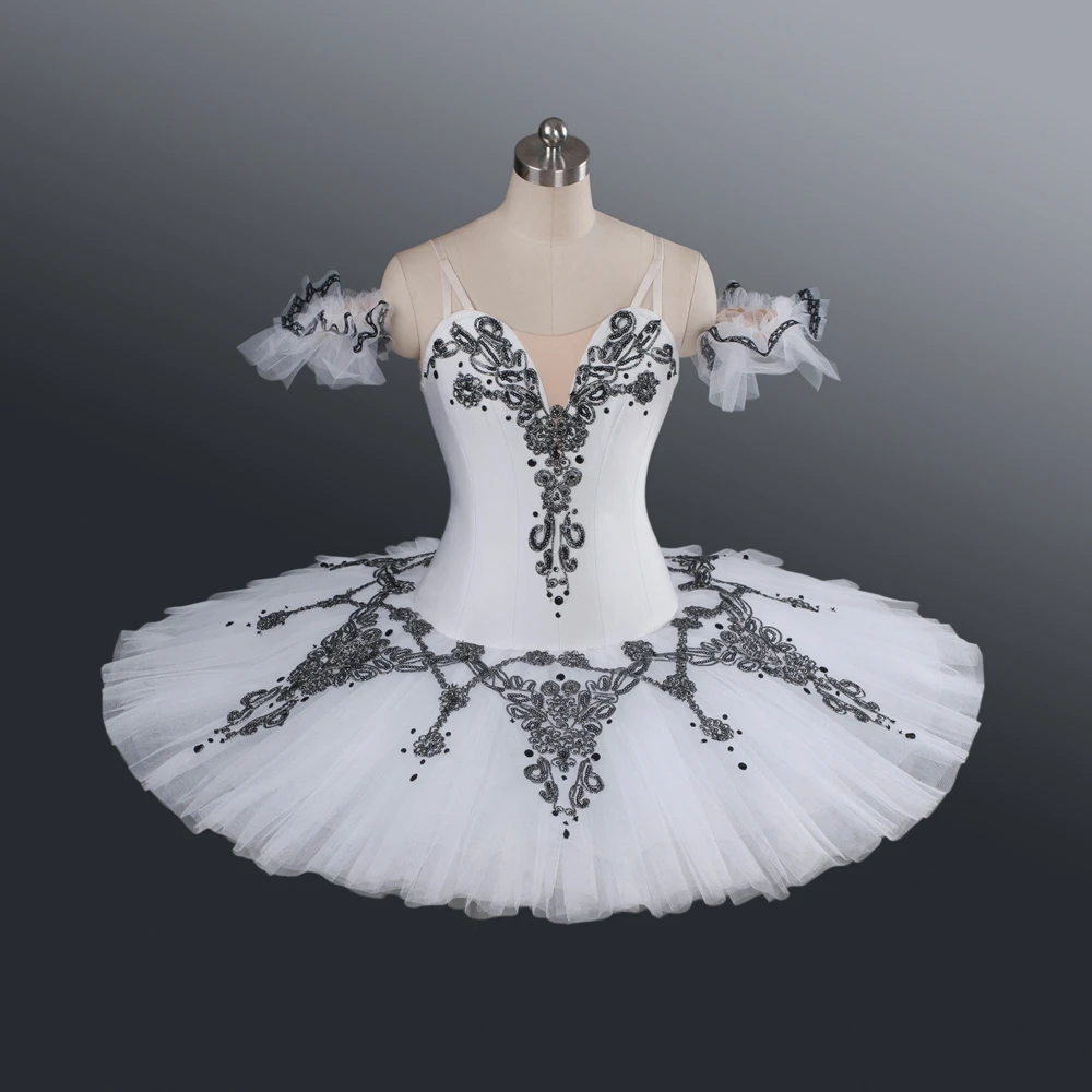 Girls White Professional Sequin Tutu Ballerina Swan Lake Solo Dance ...