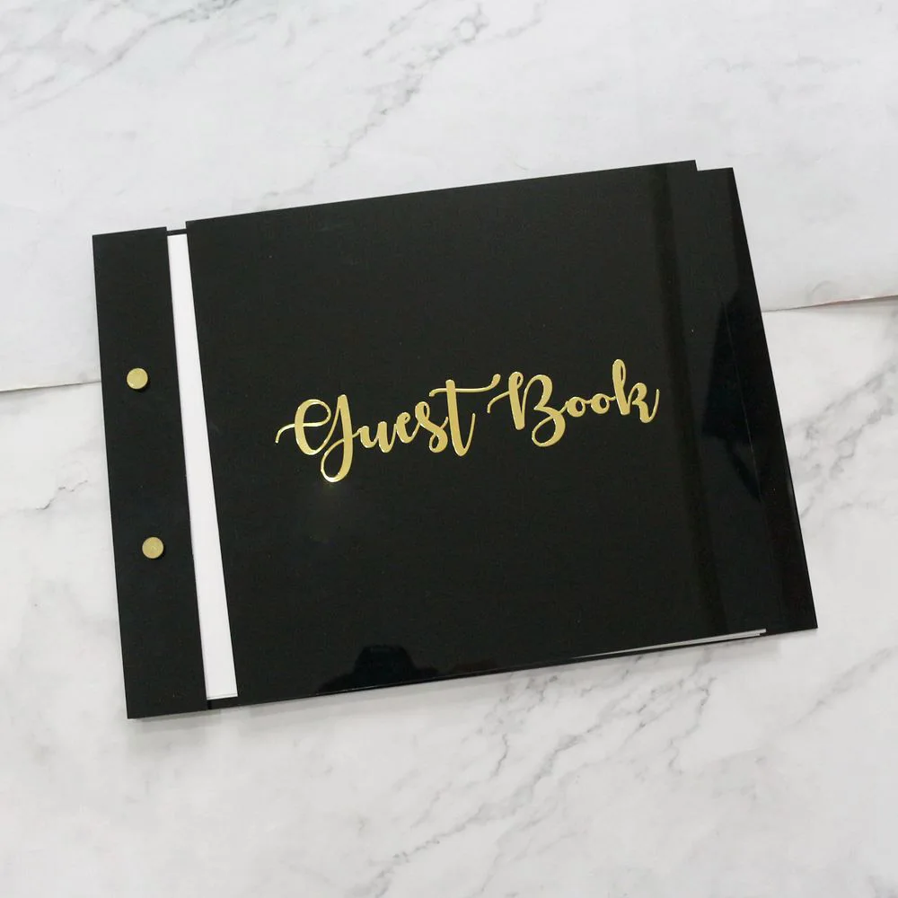 Высококачественная Свадебная Гостевая книга, Заказная акриловая тетрадь в твердую обложку, свадебная тетрадь, гостевая книга для приема гостей