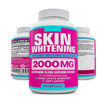 Hotsale Skin Whitening Beauty Care Supplement Top Quality 2000mg Gluthatione Vitamin E Effective Skin Whitening Capsules