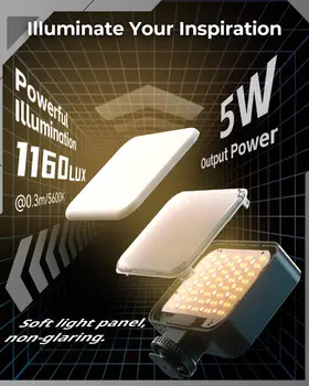 SMALLRIG Vibe P96 Pro Led Video Light, Portable Camera Light for Photography, Cold Shoe Light, CRI95+, 2500-6500K, 5 Effects detail image