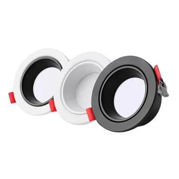 Embedded Household LED Ceiling Downlight with Anti-Glare COB Narrow Edge for Main Light-Free Living Room
