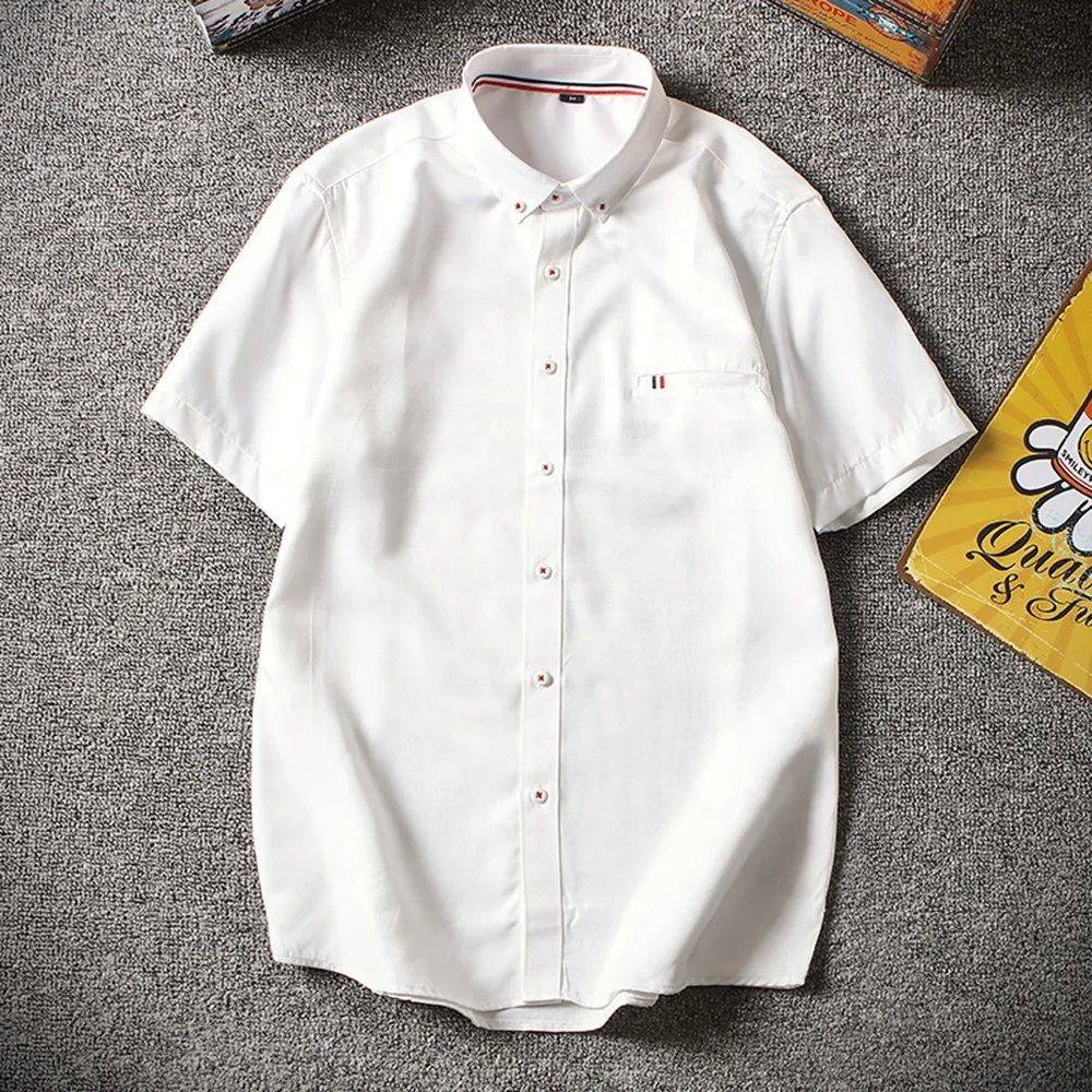 mens poly cotton short sleeve shirts