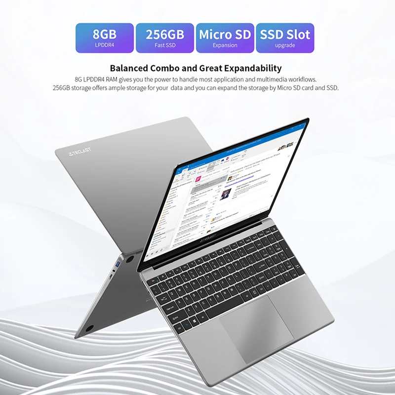 Teclast F15 Plus 15.6 Inch Laptop, 1920x1080 FHD, 8GB RAM, 256GB
