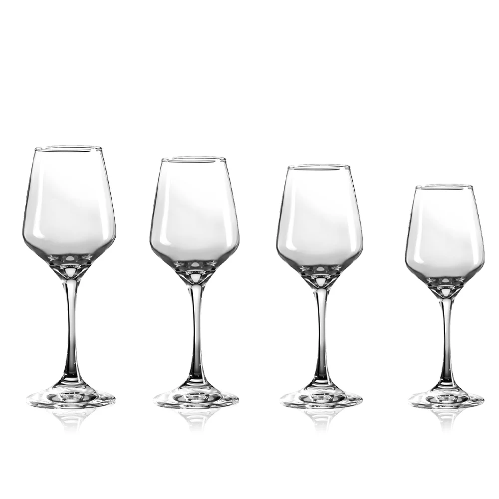 Wholesale Custom Machine-Made Crystal Red Wine Goblets Polished Glassware Wedding Decoration