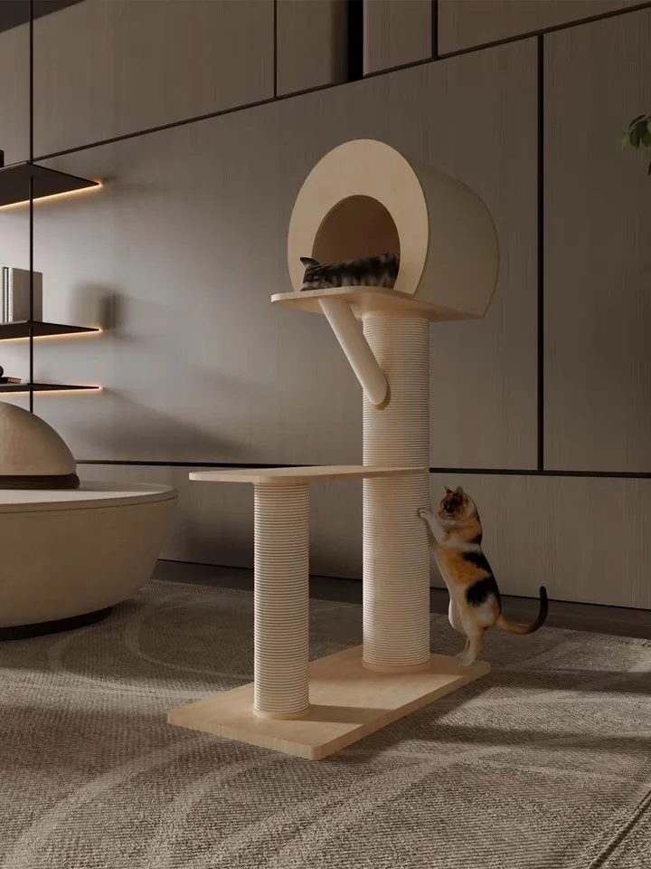 Customized Cat Tree House For Large Pets New Design Wood Cat House Cute