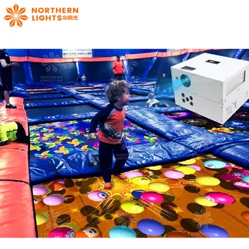 Northern Lights Popular Interactive Projector AR Games Children Trampoline Jumping Interactive Projection System For Indoor