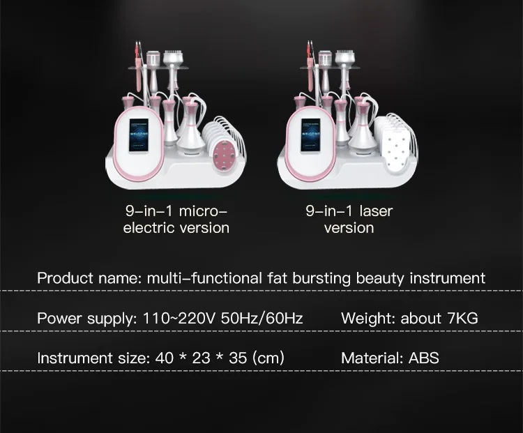 Multifunctional 9 IN 1 Beauty Machine Skin Tightening Body Massage Weight Loss Products Contouring Slimming Machine 2024 NEW