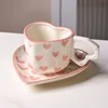 Ensemble rose (tasse + assiette)
