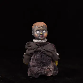 Bonecas assustadoras de halloween voz assustadora, boneca elétrica  assustadora de halloween, simulação de caminhada de controle de voz  brinquedos de