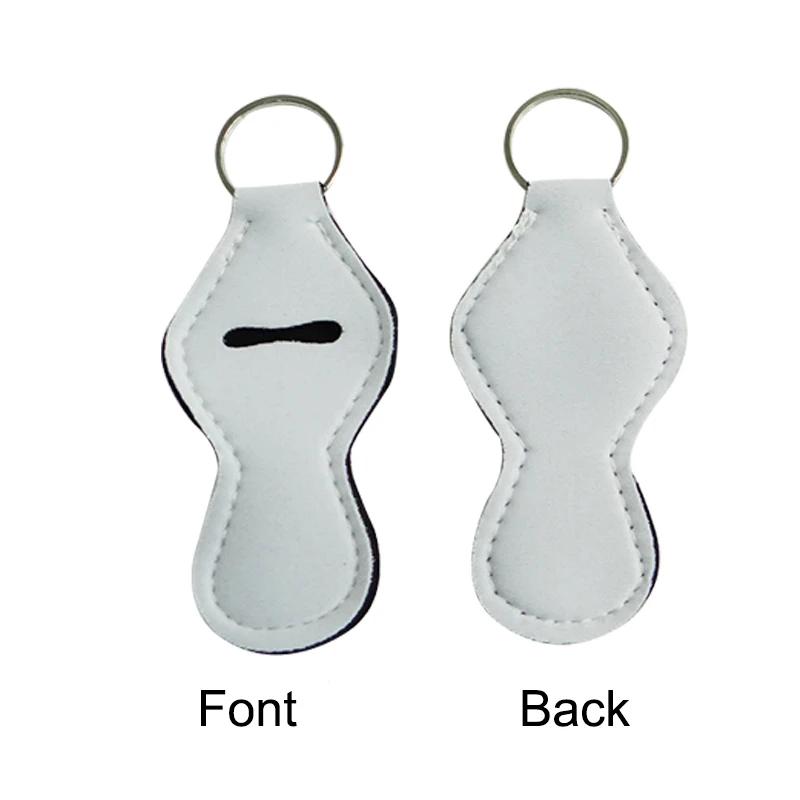 Ready to Ship Neoprene 30ml Hand Sanitizer Holder Lip Gloss Holder Keychain Sublimation Blanks Lanyard Wrist Keychain RTS