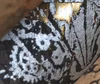 De plata Damasco negro corcho metálico plata 209