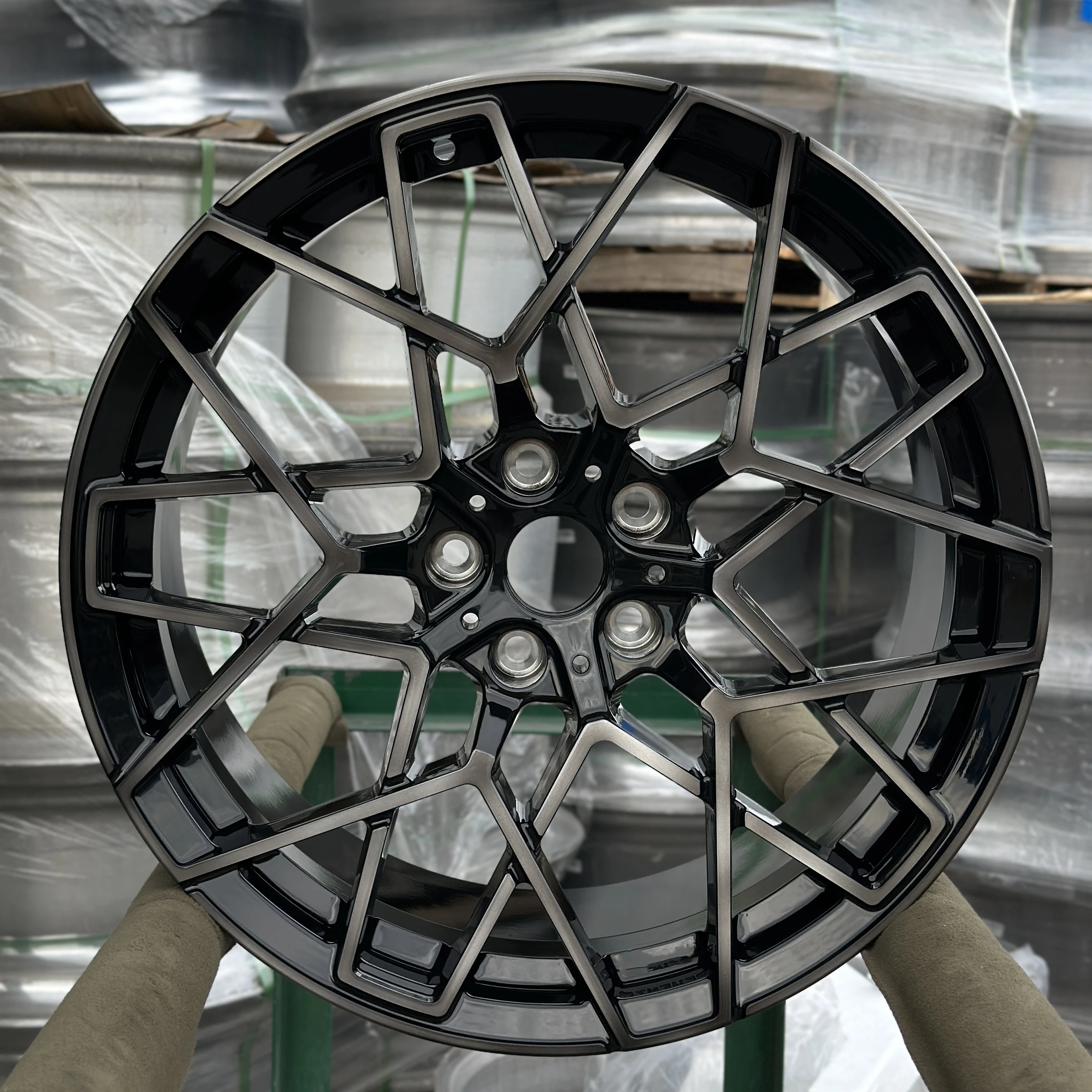 GVICHN shiny black with CNC surface aluminum alloy forged wheel 17 18 19 20 21 22 inch high quality rims 5x112 5x114.3 5x120