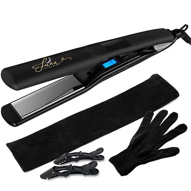 New Style Keratin 250C / 480F 2 in 1 Professional Pro Nano Titanium Hair Straightener Flat Iron With Custom Logo