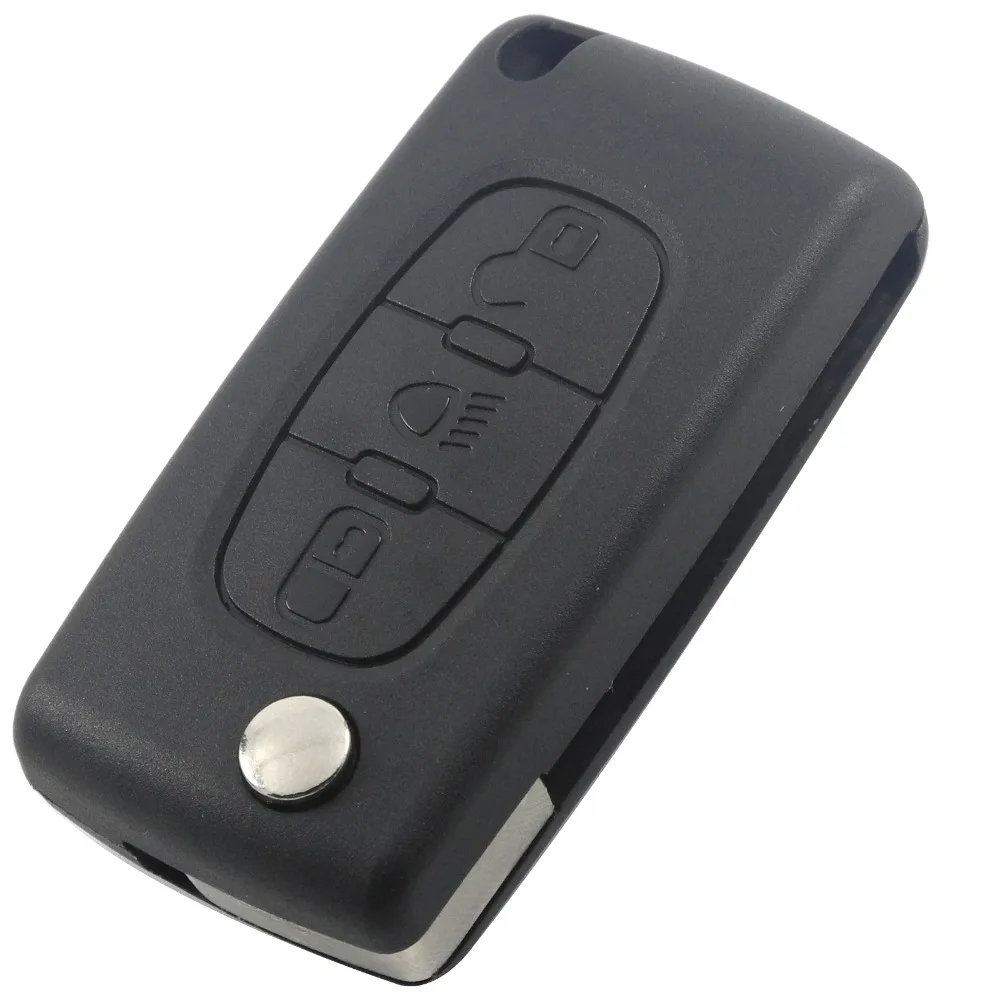 3 Button Remote Flip Key Fob Case Replacement Shell For Citroen C4 Grand Picasso 