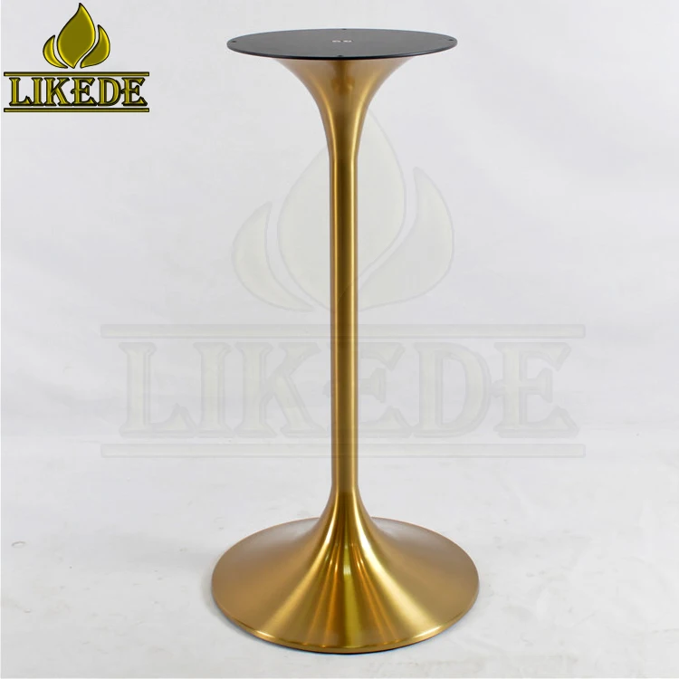 Hot Sale Brushed Gold SS304 Stainless Steel Table Base Elegant Furniture Legs for Bar Tables