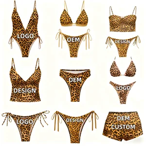 Hollow Out Design OEM Custom Bikinis for Women Floral Print Bikini High-waisted Swimsuit Two Piece Girls Swimwear Separates