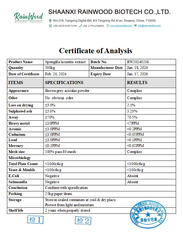 Cosmetic Ingredient Spongilla Lacustris Extract Powder Sponge Spicule Spongilla Lacustris