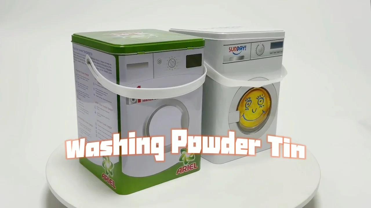 Wholesale Washing Powder Tin Container Laundry Detergent Tin Storage