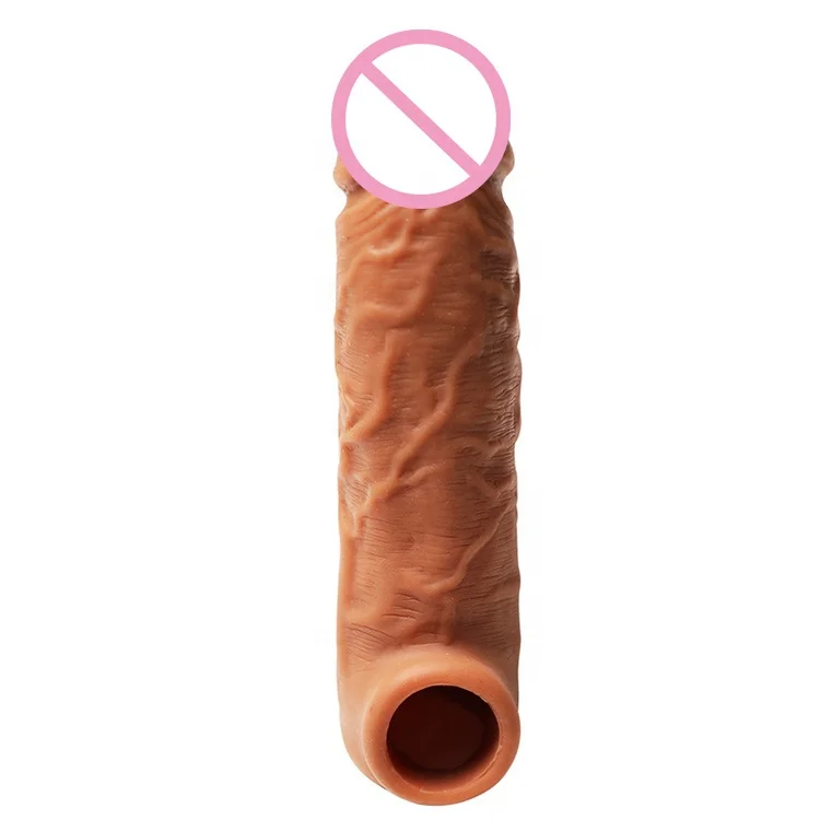 Wiederverwendbare Silikon-Penishlle Gro Braun Verlngerung Sicher  Effektiv Grenzunahme Dick und Gro fr Mnner Sex Silikon-Kondom|  Alibaba.com