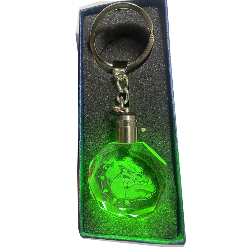 2022 Zoo Figures Keyring  Floating Dog Key Chains Glass Dragon tiger Keychain for Fashion Gift