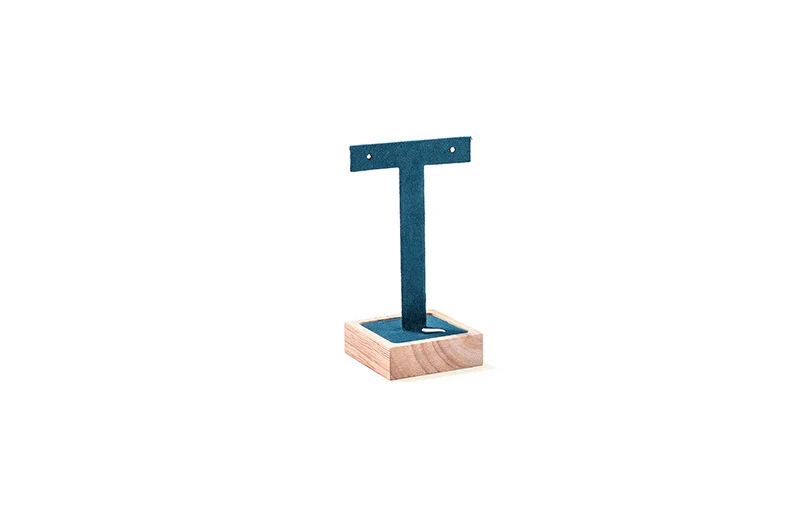 product a1 custom jewelry display rack wooden earrings display stand for two pairs of earrings-8