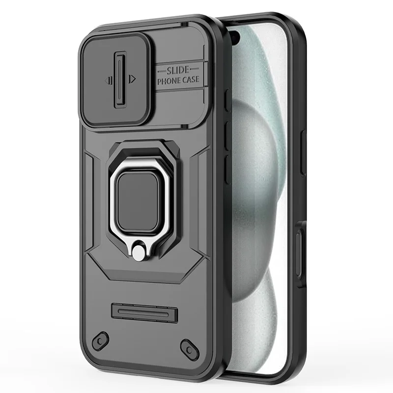 Heavy Duty Armed Phone Case Shockproof  Lightweight Cover For iPhone 16 15 14 13 12 11 Plus Pro Max With Camera Slide Protection