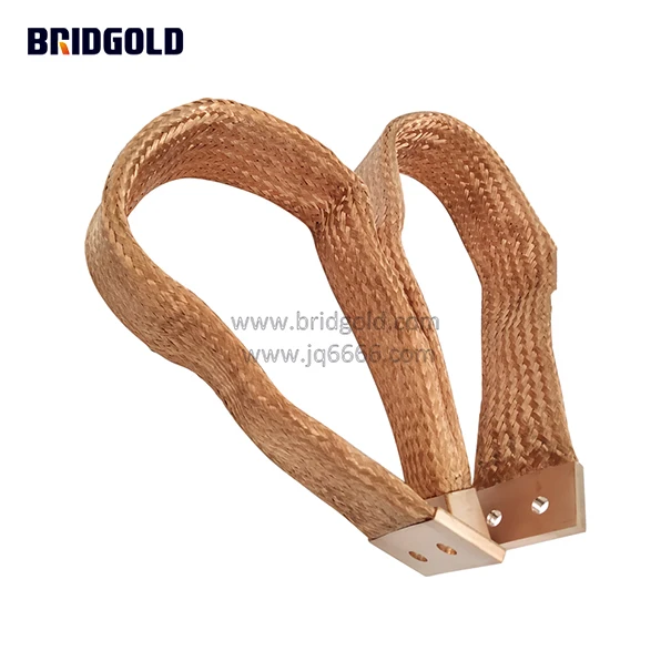 Customized Size Earthing System Connection Car Battery Copper Braided Ground Strap