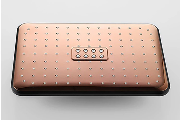 Juego de mezclador de ducha de lluvia fría y caliente de tres funciones para baño