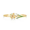 Bracciale aperto con fiore bianco
